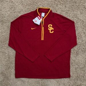 NWT USC Trojans Nike Dri-Fit Pullover Men's Red/Gold Size 2XL